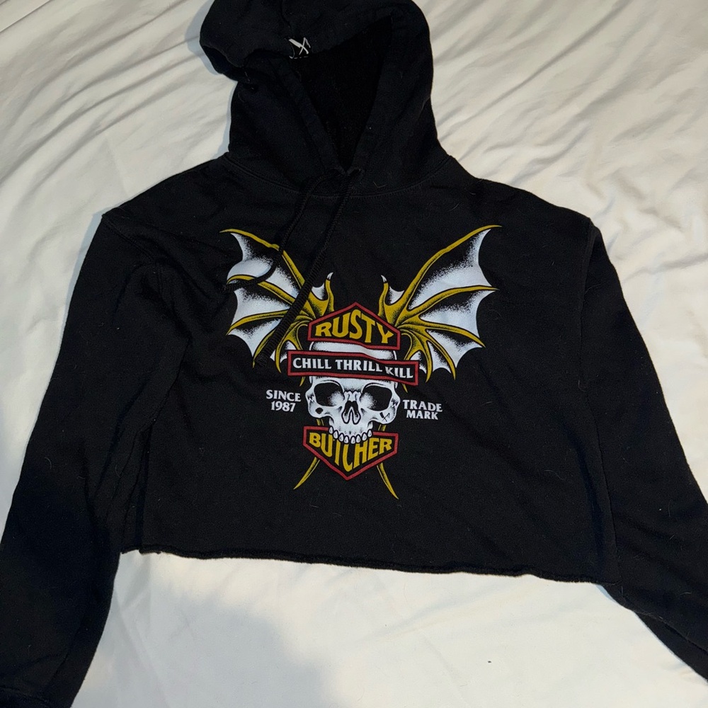 Rusty Butcher Cropped Hoodie